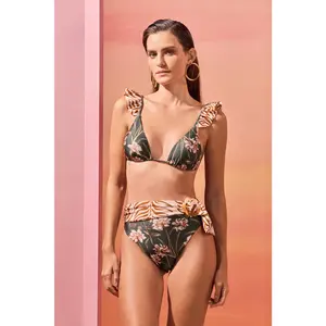 BOTANIC RETRO HIGH WAIST BIKINI BOTTOM