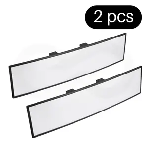2 Counts Universal 11.81 Inch Panoramic Convex Mirror 300MM Interior Clip On Wide Angle HD Rearview Mirror Blind Spot Mirror for Car SUV Trucks Car Accessory Car Gadget Holiday Gift