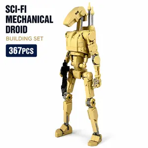 Sci-Fi Mechanical Robot Building Blocks Set, 367 PCS Futuristic Mecha Brick Model, Desk Display Gift