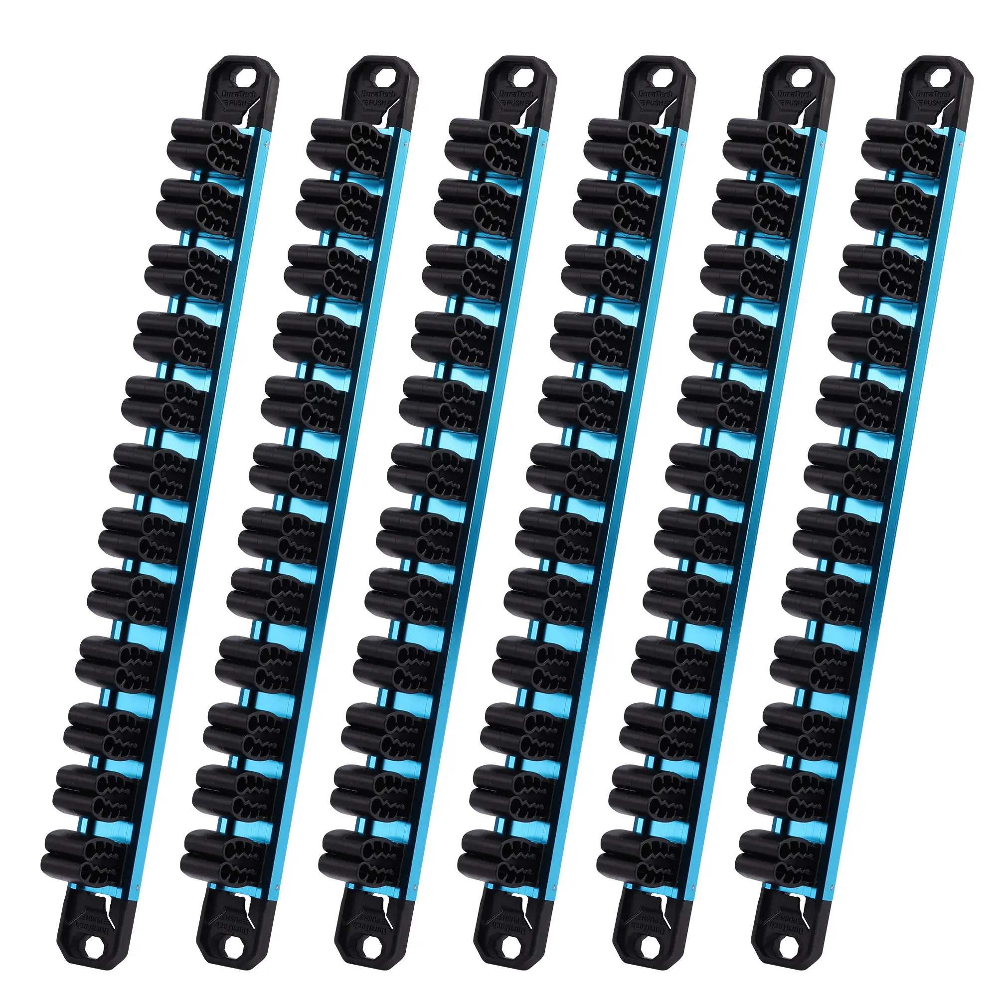 #summersale DURATECH Magnetic Screwdriver Organizer and Wrench Organizer, Screwdriver and Wrench Holder, Aluminum Tool Organizer Rail with 72 Slots for Toolbox Drawer and Tool Organization(