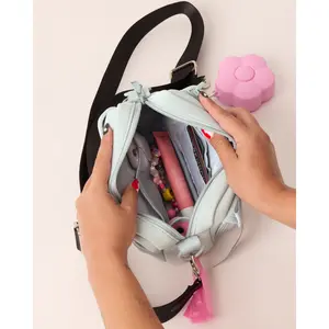 Fuzzboy Originals – Dog Walking Crossbody Bag – Blue/Grey Neoprene