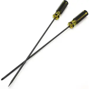 Long Screwdriver Set, 39cm / 15.4 Inches Phillips Screwdriver and Slotted Screwdriver, Flat Head and  Tip Cross Head Screwdriver Set