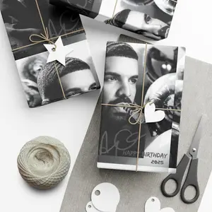 Drake Birthday Wrapping Paper, Funny Scorpion Album Parody, Hip Hop Rap Music Creative Art, Unique Pop Culture Giftwrap