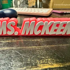 Custom name plates and logos