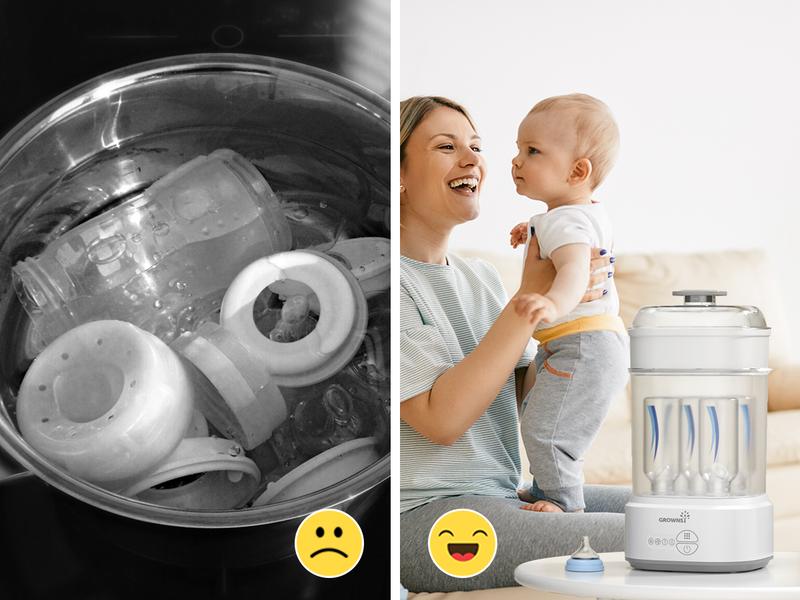 Grownsy Bottle Sterilizer and Dryer, Electric Steam Sterilizer for all Bottles, Nipples and Pump Parts, BPA Free Compact,Bottle Washer Grownsy Bottle Sterilizer and Dryer, Electric Steam Sterilizer for all Bottles, Nipples and Pump Parts, BPA Free Compact,Bottle Washer