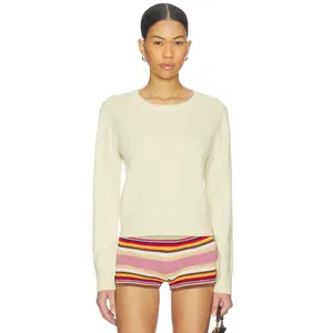 NAADAM Crew Pullover in Soft Lemon