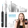 Ear Wax Removal Tool Kit - 1080P HD Camera WiFi Otoscope with 360° Wide-Angle View, 6 Adjustable LEDs, Waterproof USB-C, 60-Min Runtime, Tonsil Stone Remover, 5 Attachments, 170mAh, iOS/Android App Compatible for Ear Wax Removals & Home Oral Care