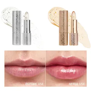 Gold Foil Silver Foil Lipstick, Glossy Lip Balm, Moisturizing and Moisturizing, Color-changing Lipstick, White and Long-lasting, Not Easy To Decolorize
