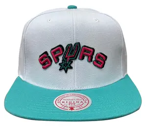 Mitchell & Ness White/Teal NBA San Antonio Spurs Reload 2.0 Snapback Hat