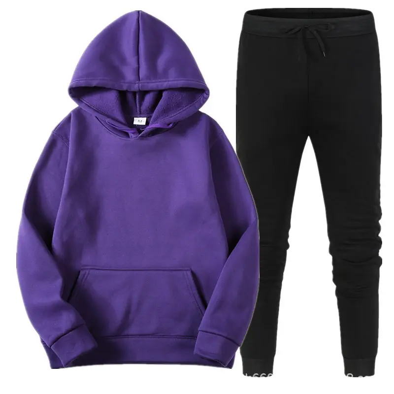 Purple clothes+black pants