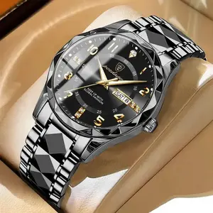 Luxury Quartz Watch for Men - High-Quality Luminous Dial, Accurate Timekeeping, Water Resistant, Elegant Design, Perfect for Formal Occasions - New(Sheet)