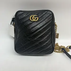 Pre-owned Calfskin Crossbody Bags Gucci Women's Gucci Marmont Chain Crossbody Bag