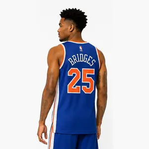 Bridges #25 Finals New York Basketball Fan Mesh Tank Top, Streetwear Sports Jersey