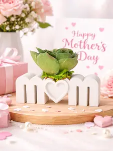 Mom Heart Planter | Succulent Pot | Cute Desk Plant Holder | Home Decor
