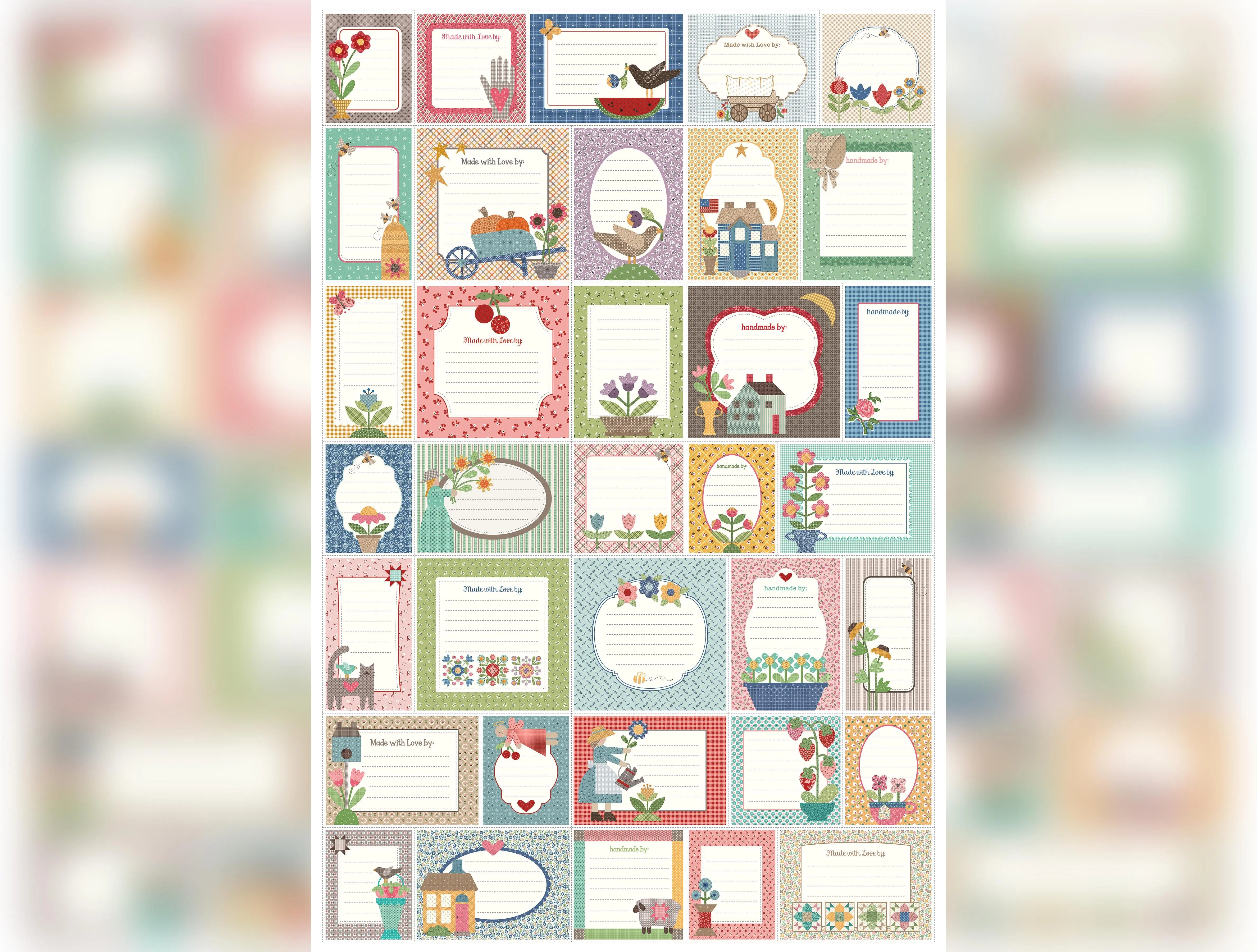 Home Town | Home Décor Vintage Quilt Labels by Lori Holt for Riley Blake | HD13602