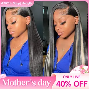 Live Menglle Hair Side Part Straight 13X4 Lace Front Wig With Baby Hair Pre Everything Glueless Quick Wear Human Hair Wigs 200% Density Natural Color#Springfresh#GiftedInLove#Colorpopwig#Menglleclipins#Summervibes