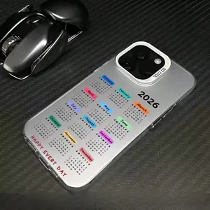 2026 Calendar Holographic Laser Phone Case – Stylish Protective Cover for iPhone 17/17 Pro Max/17 Pro/17 Air/16/15 Pro/14/13/12/11/X/XS/7/8/Pro Max & Samsung Galaxy S26/S25/S24/S23/S22/S21 FE/Plus/Ultra – Unisex Design