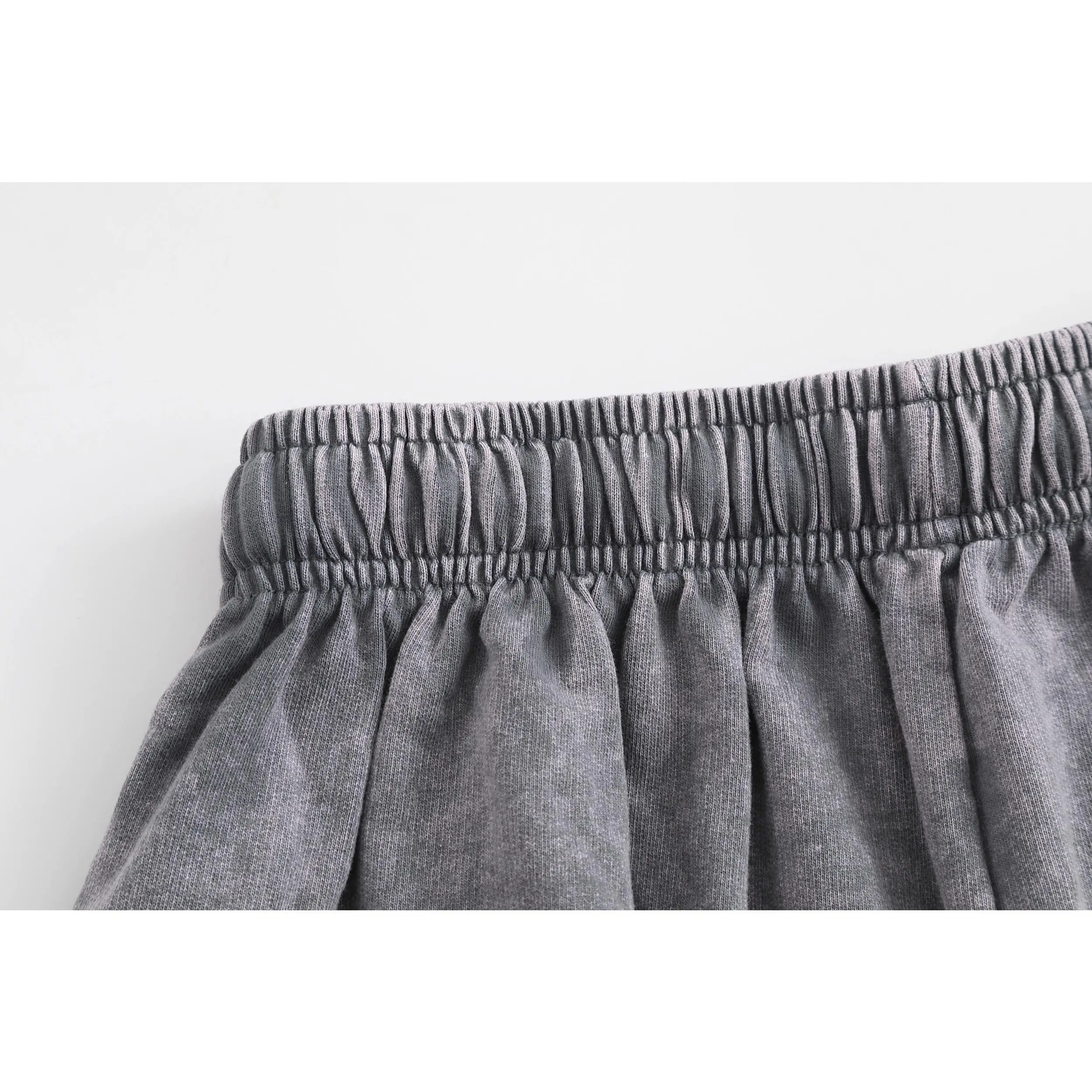 Wayii Fashion 2PC Women's Acid Washed Shorts Athletic Vintage Short Cotton Heavyweight Elastic Waist Streetwear Sweatpants Unisex Design Perfect for Men & Women