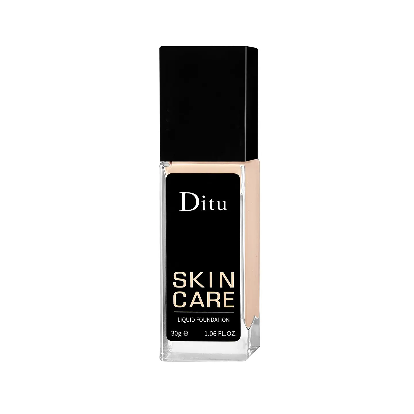 Ditu Lightweight Flawless Foundation Liquid, One Stroke Conceal & Radiate, Nourishing Blend, Light to Medium Coverage, #02 Light Beige, 1 Ounce