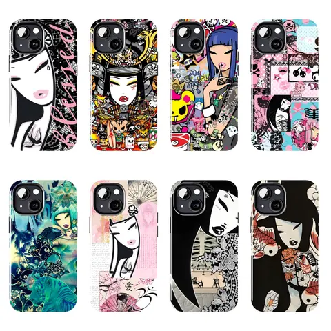 Magnetic Tokidoki Y2K Aesthetic TPU Soft Shell Smartphone Case - Magnetic Design Shockproof Protector Cover Casing for iPhone 18/17/16E/15/14/13/12/11 Pro Max Plus Mini Air, Enhanced Protection Handheld Device Accessory FL2
