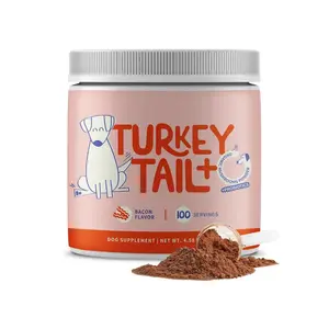 Turkey Tail Mushroom Powder 100g Probiotics Dog Cat Treats New Arrival Pet Health Supplement Probiotics for Cats and Dogs