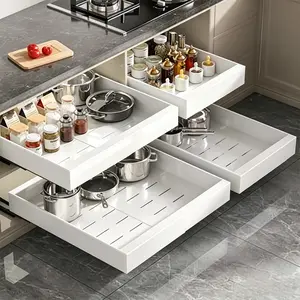 Zero Cabinet Chaos, Pull Out Cabinet Organizer for Under Sink & Pantry Storage, Apartment Essentials Home Upgrade Mothers Day Gift