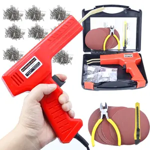 50W Plastic Welder Kit With 4-Style Welding Nail+Pincers+Art Knife+Storage Box Car Bumper Welding Repair Tool Used To Repair Various Plastic Cracks