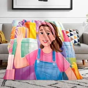 Friends Rachel Throw Blanket, Christmas Gift, Soft Flannel, Lightweight Cozy Blanket, Portable Camping Bed Sofa Use, Perfect Birthday Anniversary Present