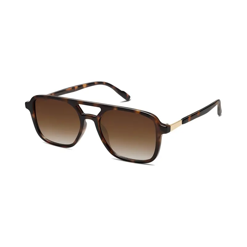 Retro Aviator Sunglasses for Women Men,Trendy Rectangle Womens Mens Shades Sun Glasses