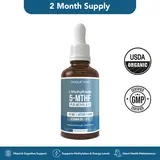 L-Methylfolate 15mg + B12 Pro Strength, Liquid 5-MTHF Form, Supports Mood, Methylation, & Cognition Supplement Energy Levels Vitamin Methylcobalamin