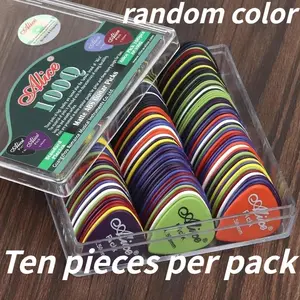 10pcs Mixed Abs High-Grade Plastic Guitar Picks, Multi-Color, Suitable for Acoustic Electric Guitars, Bass, Ukulele, 0.96mm Thickness