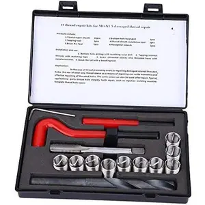 15 Pcs Thread Inserts M14x1.5 Female Thread Repairing Accessory Assortment Kit