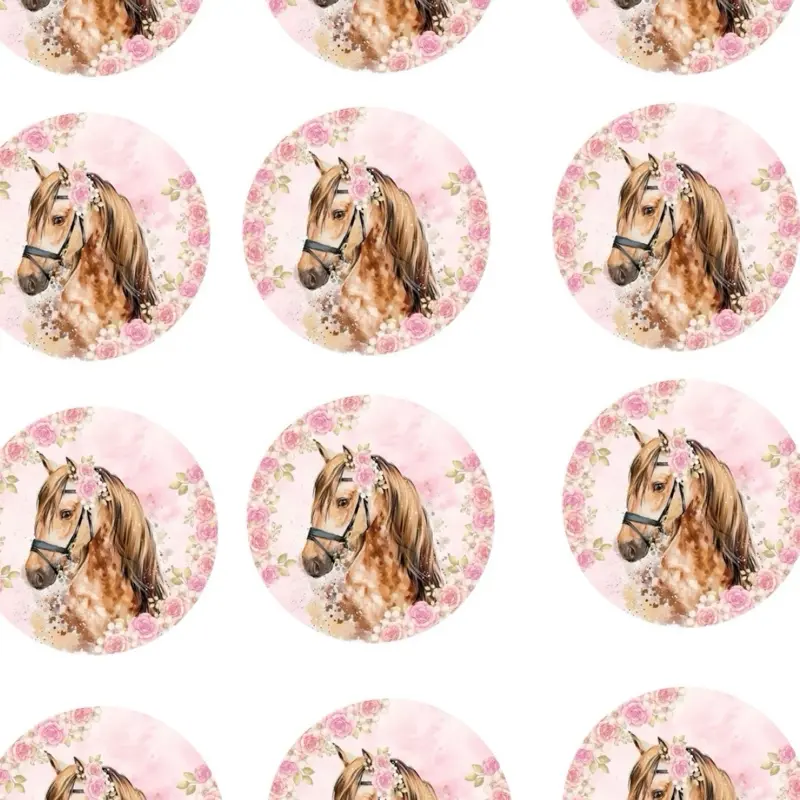 Horse cupcake topper EDIBLE topper Horse cookie pony party Horse cake decoration pretty pony