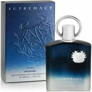 Afnan Supremacy Incense Eau de Parfum (EDP) for Men, 3.4 fl oz Perfumes Cologne, Boxed Packaged Scented Masculine Men's Fragrance, New in Box - Burning Heat, Passionate Honey, Seductive Blackcurrant, Amber Notes