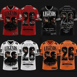 [HOT JERSEY] Legends 26 Graphic Football Jersey Shirt, Retro R&B Inspired Streetwear Tee, Vintage Music Fan Jersey, Oversized Hip Hop Style Shirt