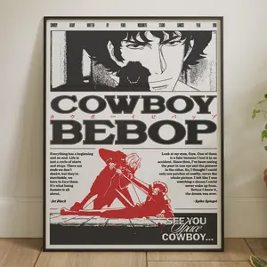 Cowboy Bebop, Minimalist Poster, Room Decoration , Poster Prints, Gallery Wall Prints, Bedroom Wall Art 1