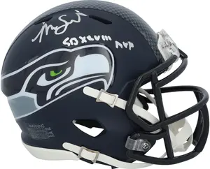 Malcolm Smith Seattle Seahawks Autographed Riddell Speed Mini Helmet with "SB XLVIII MVP" Inscription - Fanatics Authentic Certified