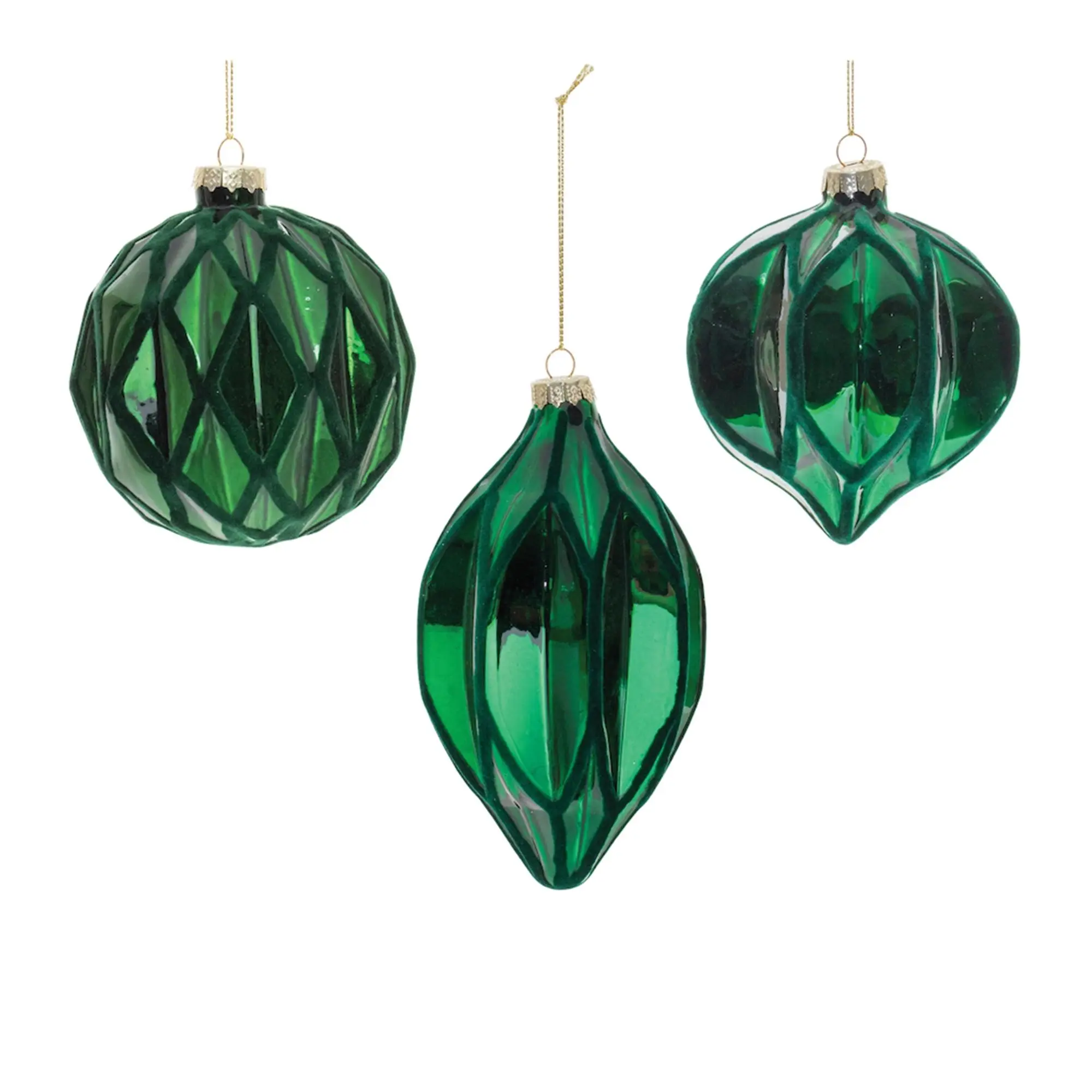 Textured Harlequin Glass Ornament (Set of 6)