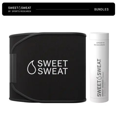 Sweet Sweat Gel (6.4oz) Coconut + Xtra-Coverage Waist Trimmer Bundle