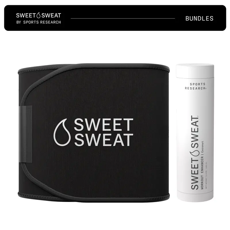 Sweet Sweat Gel (6.4oz) Coconut + Xtra-Coverage Waist Trimmer Bundle