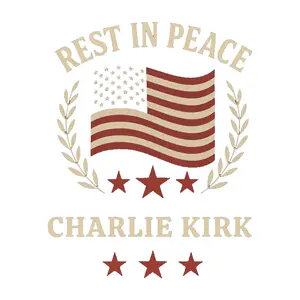 Rest in Peace Charlie Kirk Sticker, American Flag Tribute Vinyl Decal, Suitable for Laptop, Water Bottle, Car or Notebook