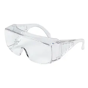 MCR Safety 9800XLD Safety Glasses with Clear Uncoated Lens Larger Design for Ove
