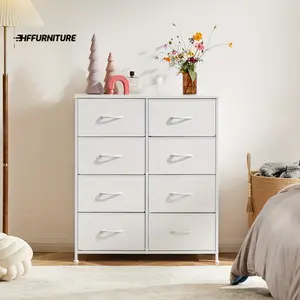 New store discount New store discount Dresser for Bedroom Drawer Organizer Storage 8 Drawers, Fabric Storage Tower, Chest of Drawers with Steel Frame, Wood Top for Nursery, Living Room, Closet