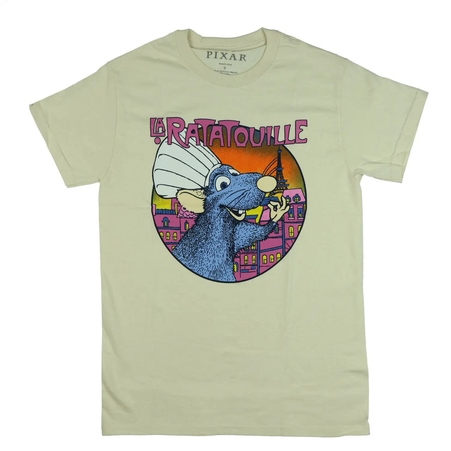 Disney Ratatouille Shirt Men's Chef Remy Short Sleeve Graphic Tee, Tshirt, Top, Kiss, Classic