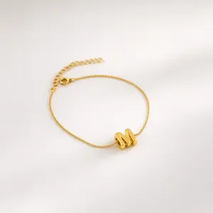 Bubble Initial Bracelet, Balloon Letter Bracelet, Letter Keepsake Bracelet, Letter Customized Bracelet Gift, Personalized Initial Bracelet