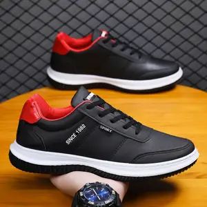 GGOR Men's Sneakers Low-Top Lace-Up Sneakers - Breathable Cushioned Sole & Cushioned Insole, Lightweight Sole Suitable for Running, Gym, Office, Training, Casual Wear - - Minimalist Footwear for Students