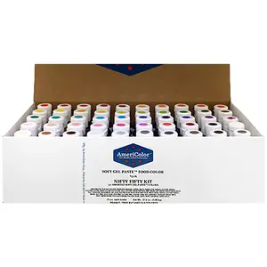 AmeriColor, Nifty Fifty Kit, Soft Gel Paste Food Color