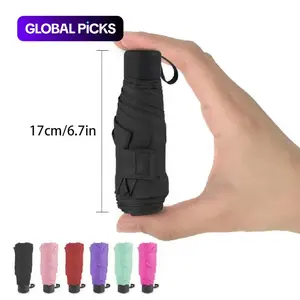 Ultra Lightweight Five-Fold Sun Umbrella, Six-Rib Design, Compact Portable Foldable Umbrella, Portable Rain Umbrella for Golf & Outdoor Activities, Portable Shade Solution #GLOBAL PICKS