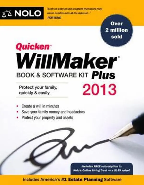 Used Good Quicken WillMaker Plus 2013 Edition: Estate Planning Book & Software Kit by Nolo Editors (Softcover, English or Spanish)