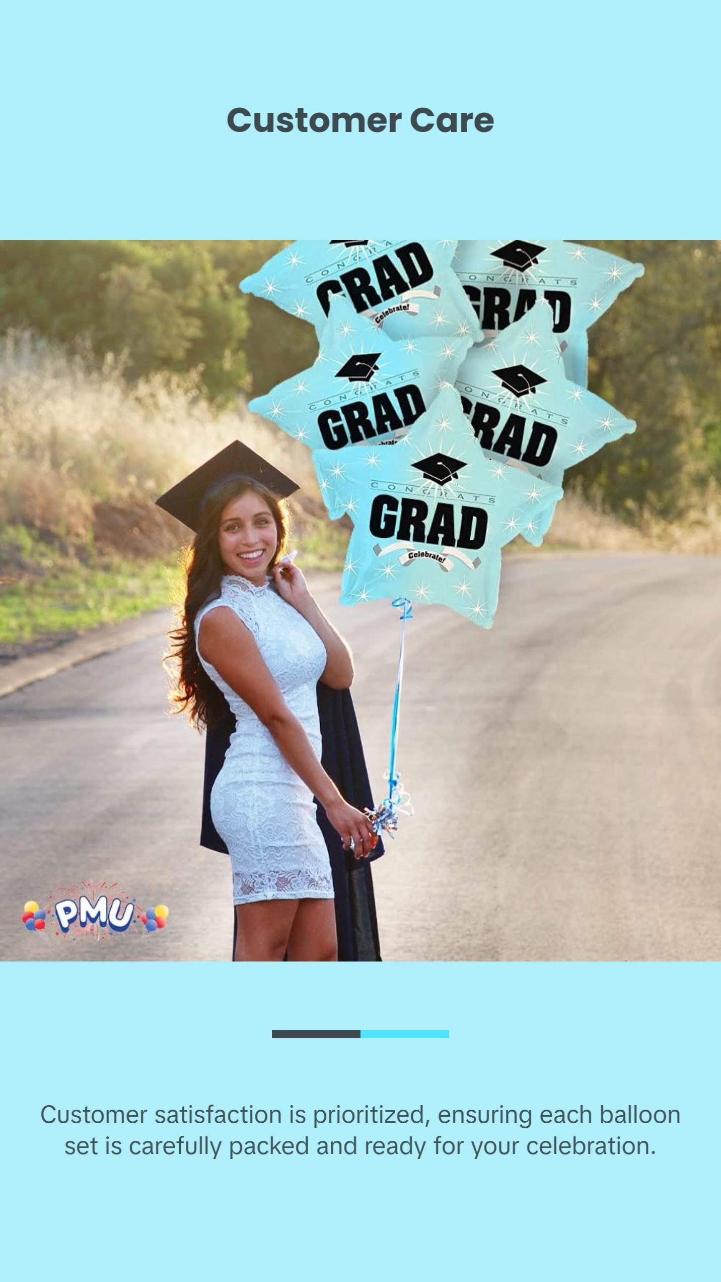 PMU Congrats Grad Cap Balloon, Star 18in Mylar | Graduation Decoration Mylar Balloons | Celebrate Success with Vibrant Graduation Balloons | Balloon Graduation Décor